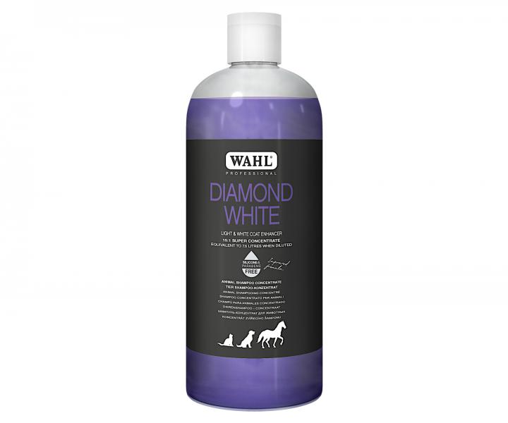 Szampon do biaej i jasnej sierci Wahl Diamond White - 500 ml - koncentrat