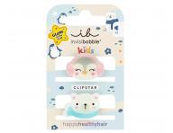 Wesoe spineczki klamerki do wosw dla dzieci Invisibobble Clipstar Polar Friends - 2 szt