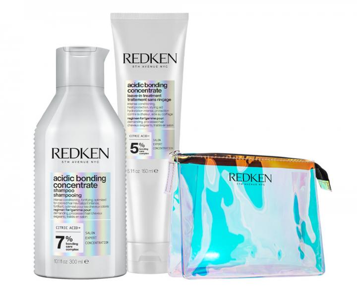 Zestaw do wosw zniszczonych Redken Acidic Bonding Concentrate - szampon + krem termoochronny + kosmetyczka gratis