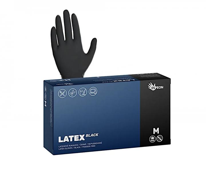 Rkawiczki lateksowe Espeon Latex Black - 100 szt - czarne - M