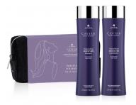 Zestaw upominkowy nawilajcy do wosw suchych Alterna Caviar Anti-Aging Replenishing Moisture + kosmetyczka gratis