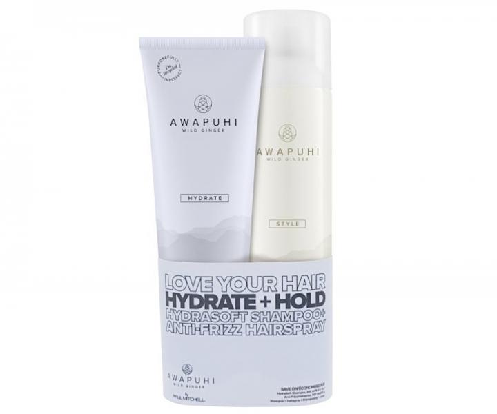 Zestaw do nawilania i stylizacji wosw Paul Mitchell Awapuhi Hydrate and Hold Save Duo - szampon + spray utrwalajcy