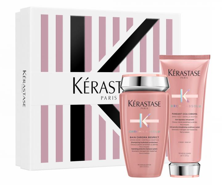 Zestaw upominkowy nawilajcy do wosw farbowanych Krastase Chroma Absolu Fondant Spring Box