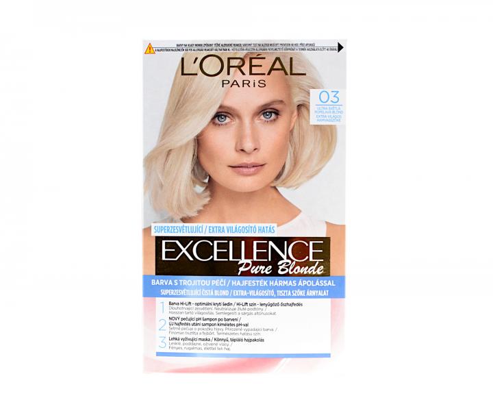 Farba do trwaej koloryzacji Loral Excellence Pure Blonde - 03 ultra jasny popielaty blond