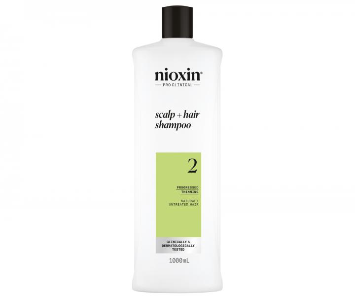 Szampon oczyszczajcy do mocno przerzedzonych wosw naturalnych Nioxin System 2 Scalp + Hair Shampoo - 1000 ml