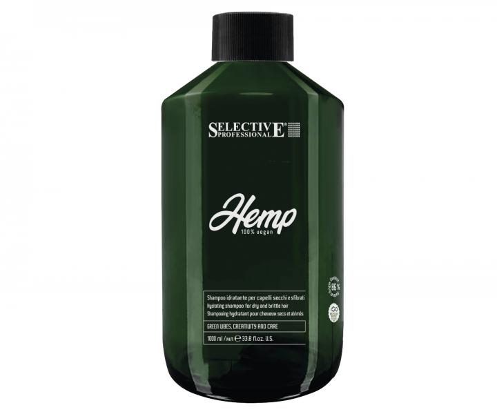 Szampon nawilajcy do wosw suchych i amliwych Selective Professional Hemp Shampoo - 1000 ml