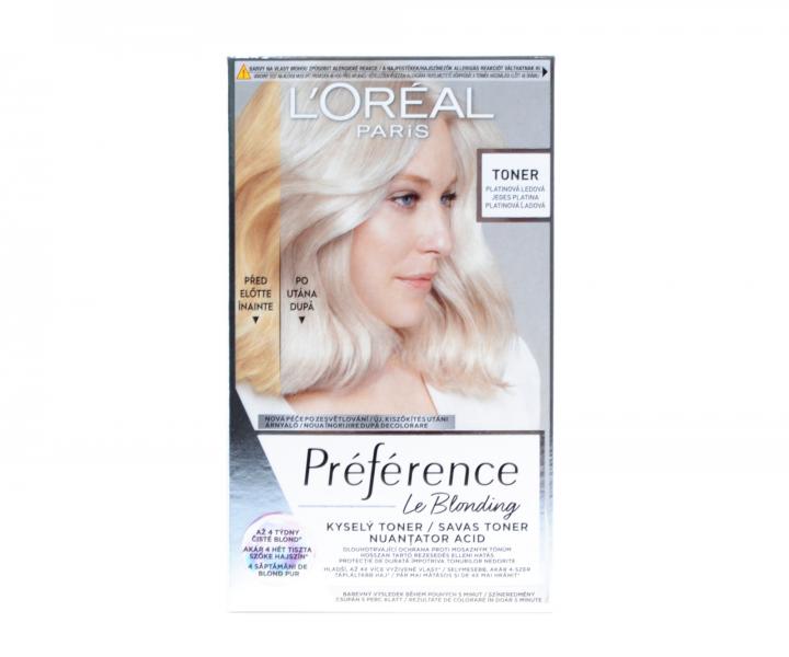 Neutralizujcy toner do wosw o kwanym pH Loral Paris Prfrence Le Blonding - lodowa platynowa