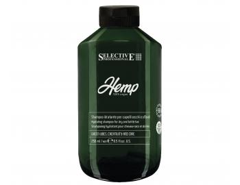 Szampon nawilajcy do wosw suchych i amliwych Selective Professional Hemp Shampoo - 250 ml