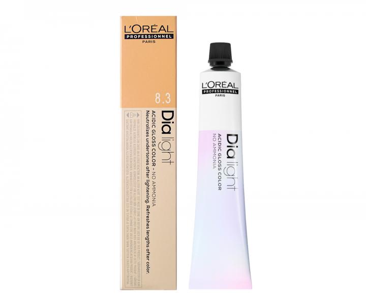 Farba do wosw ton w ton Loral Dialight 50 ml - 8.3 jasny blond zocisty