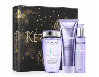 Seria dla wosw blond Krastase Blond Absolu - zestaw upominkowy - szampon + odywka + serum termoochronne