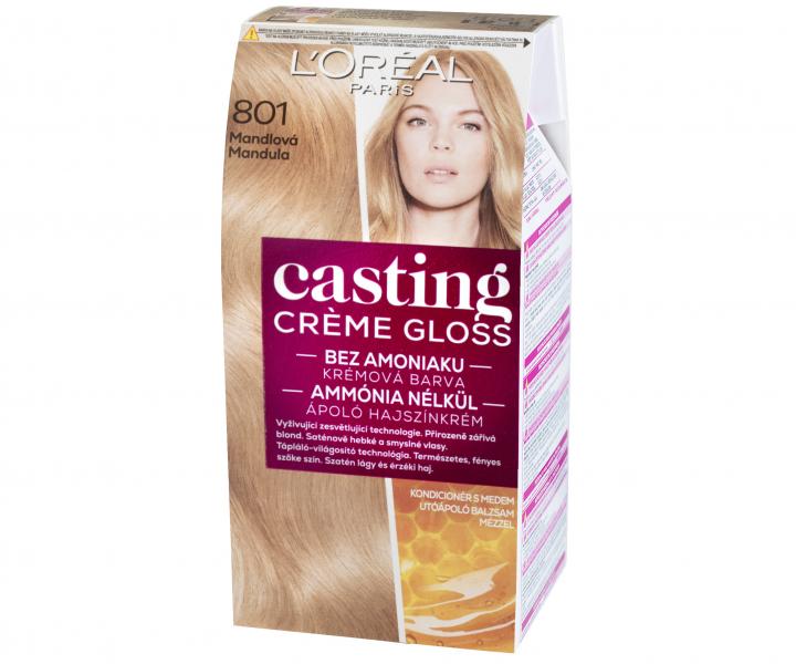 Farba do wosw bez amoniaku Loral Casting Crme Gloss - 801 satynowy blond