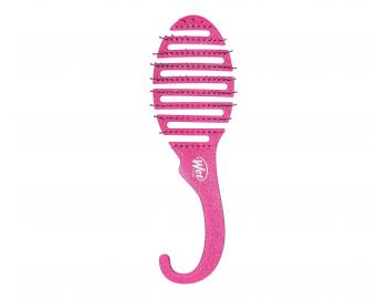 Szczotka do rozczesywania wosw Wet Brush Shower Detangler Pink Glitter - rowa z brokatem