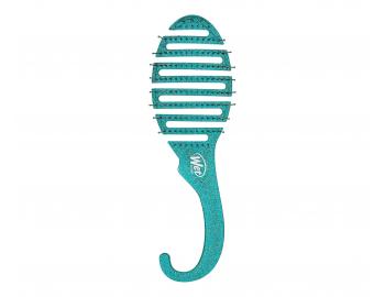 Szczotka do rozczesywania wosw Wet Brush Shower Detangler Teal Glitter - zielona z brokatem