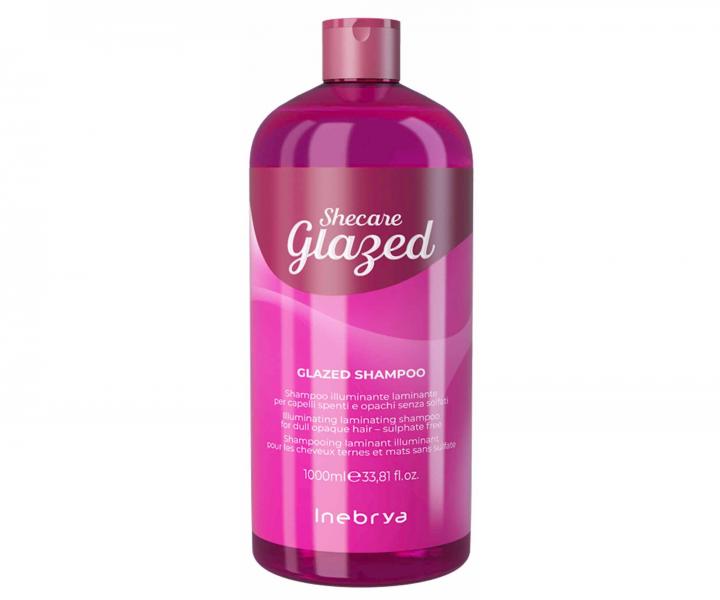 Szampon rozwietlajcy i nawilajcy do wosw bez poysku Inebrya Shecare Glazed Shampoo - 1000 ml