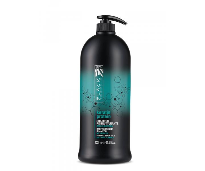 Szampon do wosw osabionych i zniszczonych Black Keratin Protein - 1000 ml