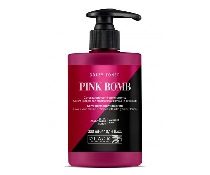 Toner koloryzujcy do wosw Black Professional Crazy Toner Pink Bomb - rowa bomba