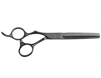 Degawki fryzjerskie dla leworcznych Olivia Garden SilkCut Pro Matt Black - 6,35" - czarne matowe