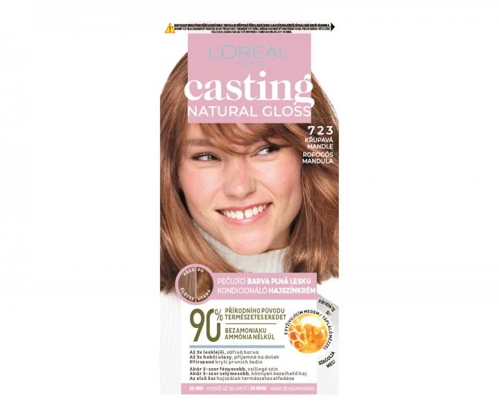 Farba do wosw bez amoniaku Loral Casting Natural Gloss - 723 migdaowy blond