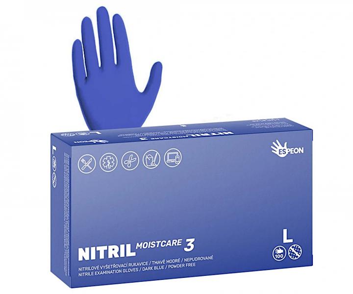 Rkawiczki nitrylowe nawilane Espeon Nitril Moistcare 3 - 100 szt - granatowe