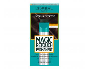 Trwaa farba do zakrycia odrostw i siwych wosw Loral Magic Retouch Permanent - 2 - czarny