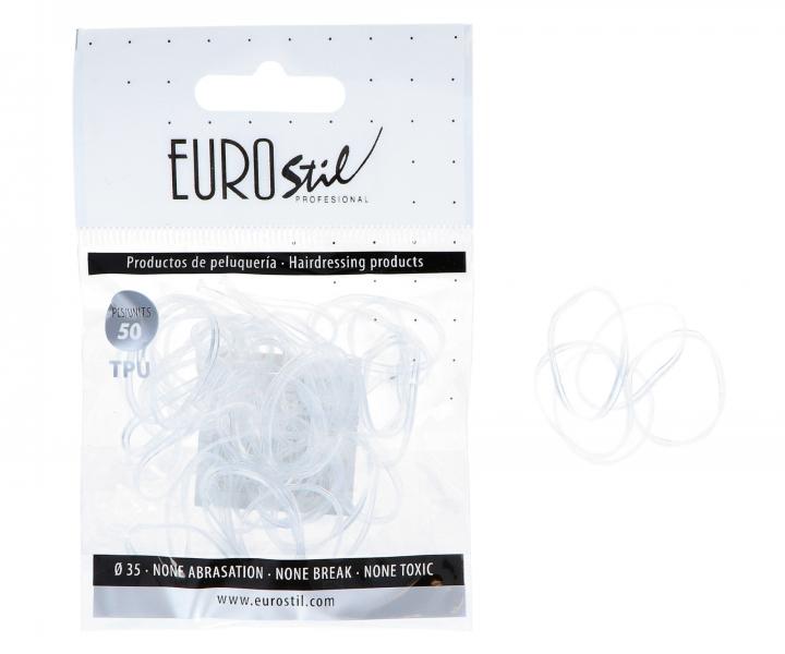 Gumki do wosw Eurostil Profesional TPU Hair Elastics For Hairstyles - 50 szt - przeroczyste