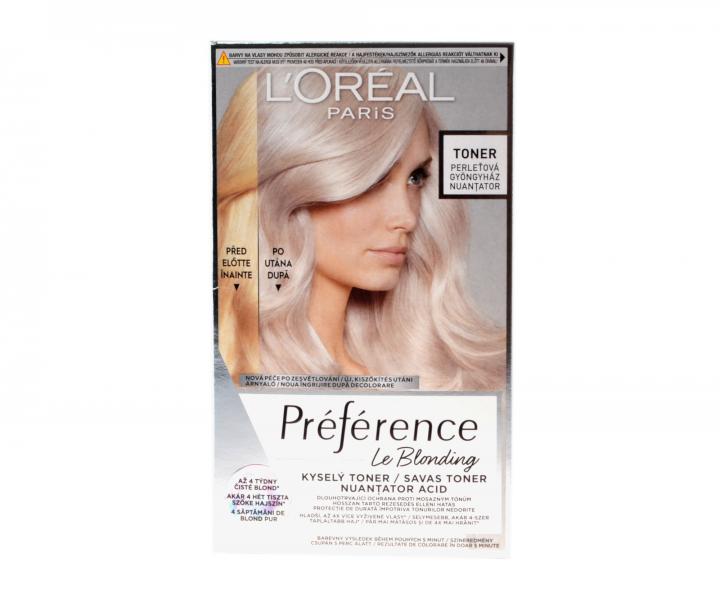 Neutralizujcy toner do wosw o kwanym pH Loral Paris Prfrence Le Blonding - perowy