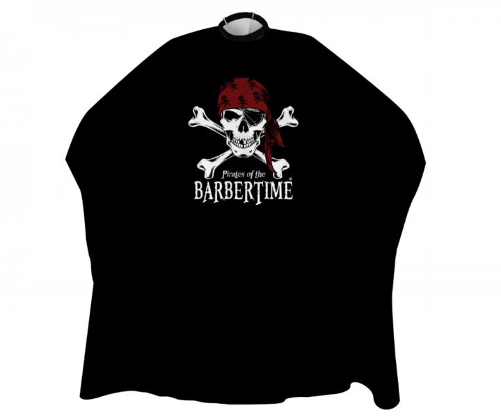 Mska peleryna do strzyenia wosw i brody Pirates of the Barbertime Crystal Barber Cape - czarna