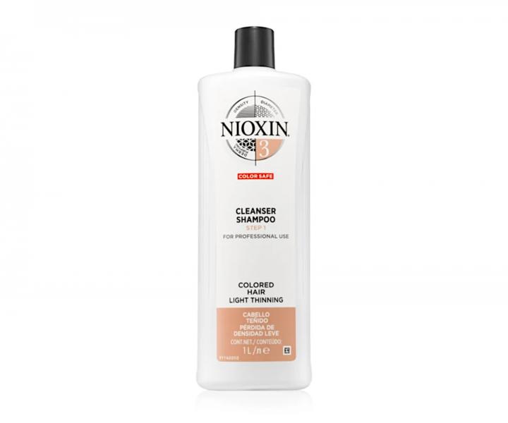 Szampon do lekko przerzedzonych wosw farbowanych Nioxin System 3 Cleanser Shampoo