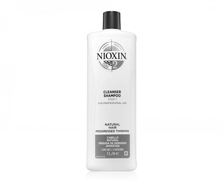 Szampon do mocno przerzedzonych wosw naturalnych Nioxin System 2 Cleanser Shampoo - 1000 ml