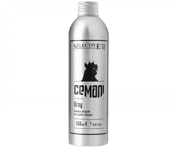 Szampon neutralizujcy siwe wosy dla mczyzn Selective Professional Cemani Gray Shampoo - 250 ml