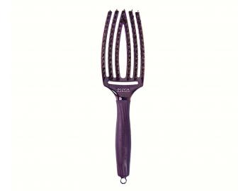 Szczotka Olivia Garden Fingerbrush Combo Medium - ciemnofioletowy perowy