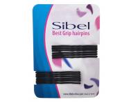 Wsuwka karbowana Sibel Best Grip - 5cm - 12 szt - czarna