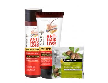 Seria produktw na porost wosw Dr. Sant Anti Hair Loss - zestaw - szampon 250 ml + odywka 200 ml + mydo gratis