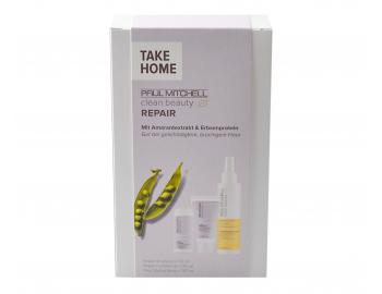 Seria produktw do stylizacji Paul Mitchell Clean Beauty - podrny zestaw upominkowy - spray termoochronny + szampon + odywka