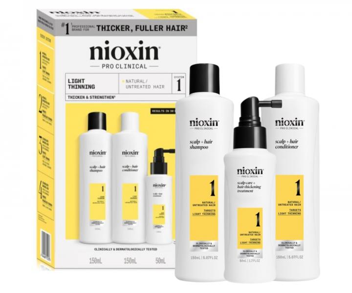 Zestaw do lekko przerzedzonych wosw naturalnych Nioxin System 1 Trial Kit No. 1