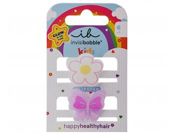 Wesoe spineczki klamerki do wosw dla dzieci Invisibobble Clipstar Happy Flower - 2 szt