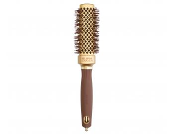 Kwadratowa szczotka do wosw Olivia Garden Expert Blowout Straight Gold & Brown - 30 mm