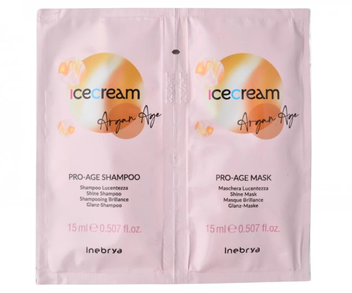 Maska regenerujca nadajca wosom olniewajcy poysk Inebrya Ice Cream Argan Age Pro-Age Mask