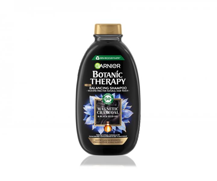 Szampon do wosw przetuszczajcych si u nasady i suchych na dugoci Garnier Therapy Botanic Magnetic Charcoal - 250 ml