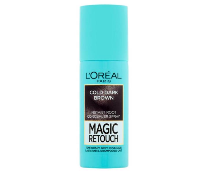 Spray do retuszu odrostw Loral Paris Magic Retouch - 75 ml - chodny ciemny brz