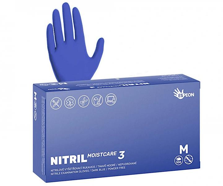 Rkawiczki nitrylowe nawilane Espeon Nitril Moistcare 3 - 100 szt - granatowe