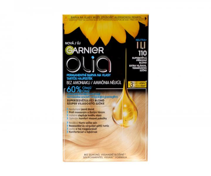 Trwaa farba z olejkami Garnier Olia - 110 superjasny naturalny blond