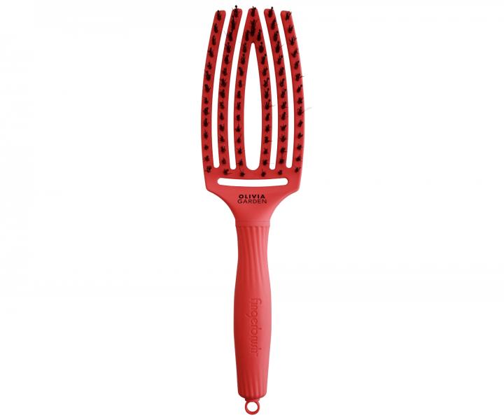 Szczotka Olivia Garden Fingerbrush Combo Medium Red Confidence - jasnoczerwona