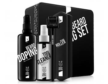 Roller do masau wspomagajcy wzrost brody Angry Beard Beard Roller + spray Tool Cleaner 50 ml - zestaw upominkowy