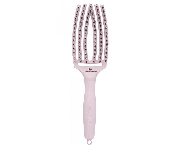 Szczotka Olivia Garden Fingerbrush Combo Medium - rowa pastelowa