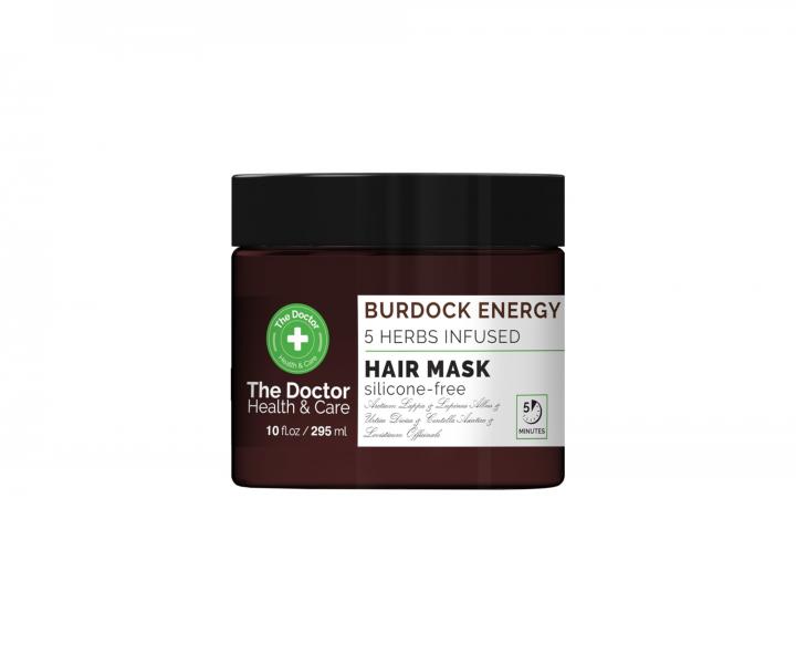 Maska przeciw wypadaniu wosw The Doctor Burdock Energy 5 Herbs Infused Hair Mask - 295 ml