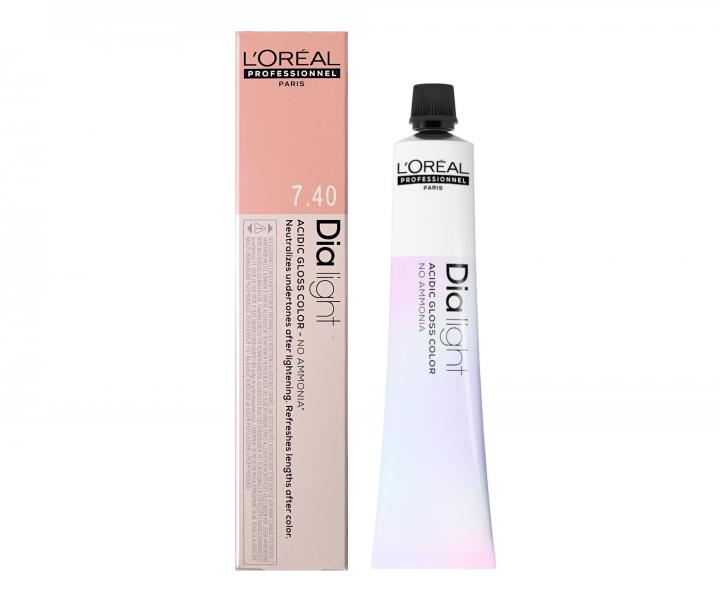 Farba do wosw ton w ton Loral Dialight 50 ml - 7.40 blond miedziany intensywny