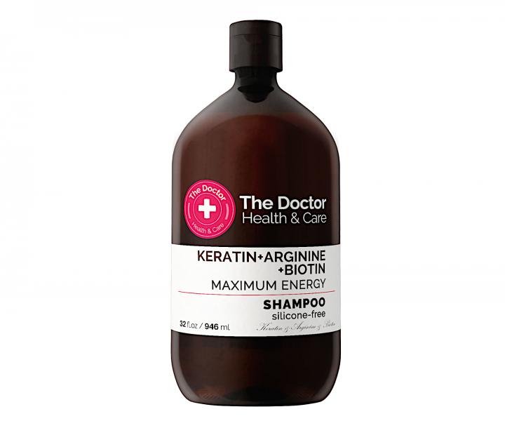 Szampon do wosw maksymalna energia The Doctor Keratin+Arginine+Biotin - 946 ml