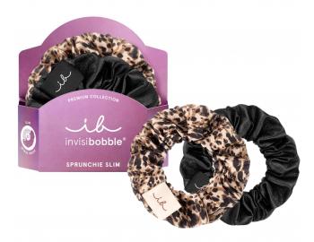 Ozdobne gumki spiralki Invisibobble Sprunchie Slim Premium Leo is the New Black - 2 szt.