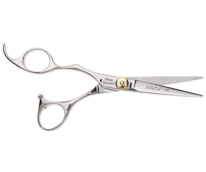 Noyczki fryzjerskie dla leworcznych Olivia Garden SilkCut Shear 5,75" - srebrne